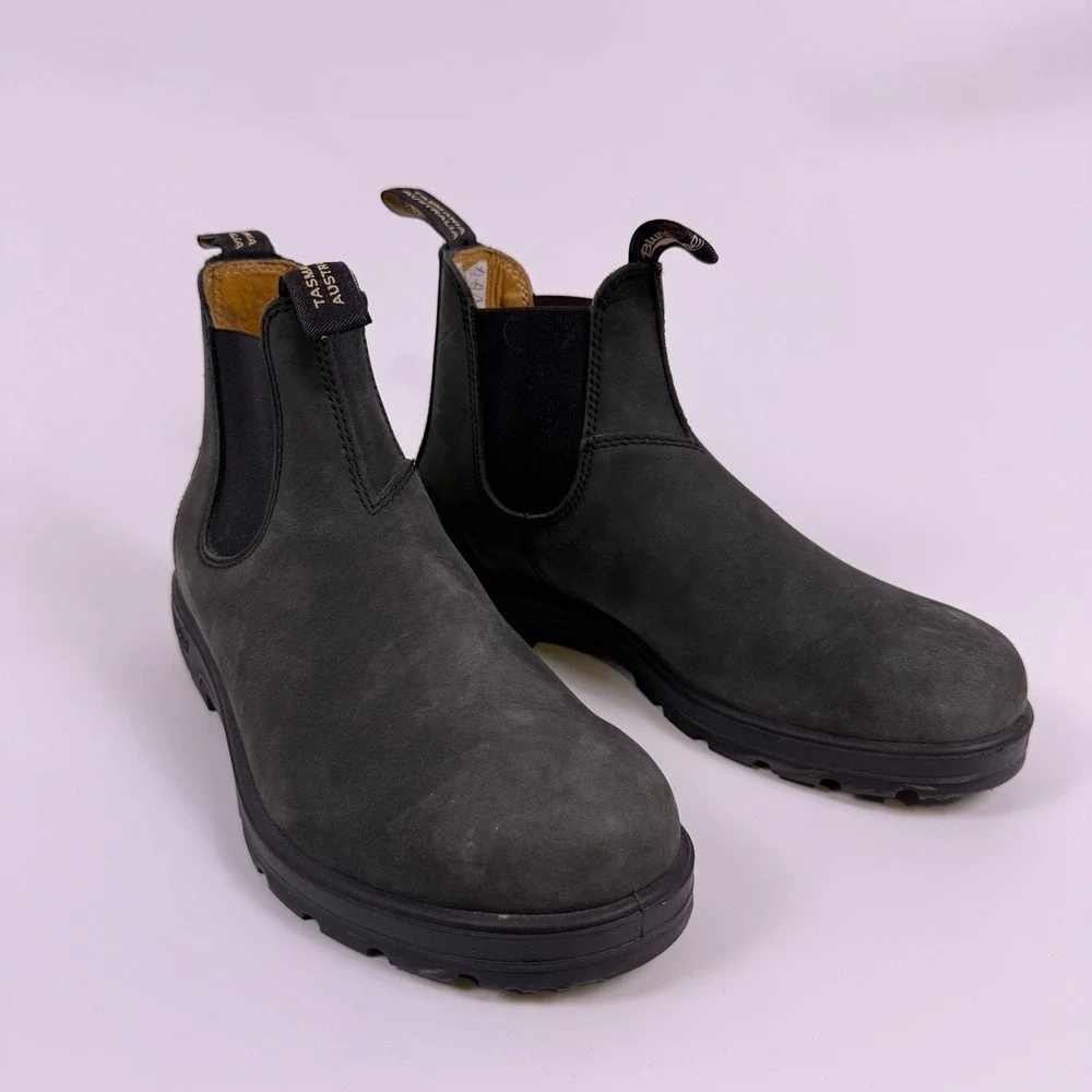 Blundstone 587 Chelsea Boots Rustic Black Leather Men's US 10 AU 9 Comfort